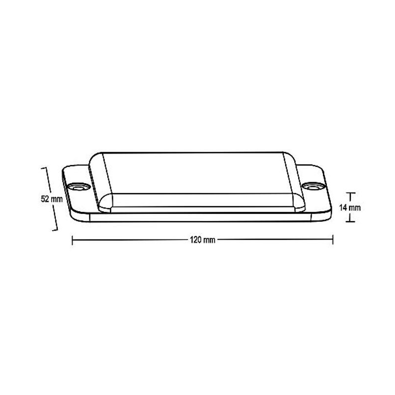 LINEAR LED dual 12x5W LED, 12-24V, oranžový, ECE R65