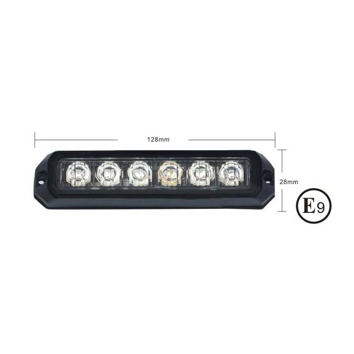 PREDATOR 6x3W LED, 12-24V, modrý, ECE R10