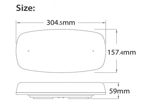 AKU LED rampa oranžová+biela, APP, magnet, 12-24V, 304mm, ECE R65 R10