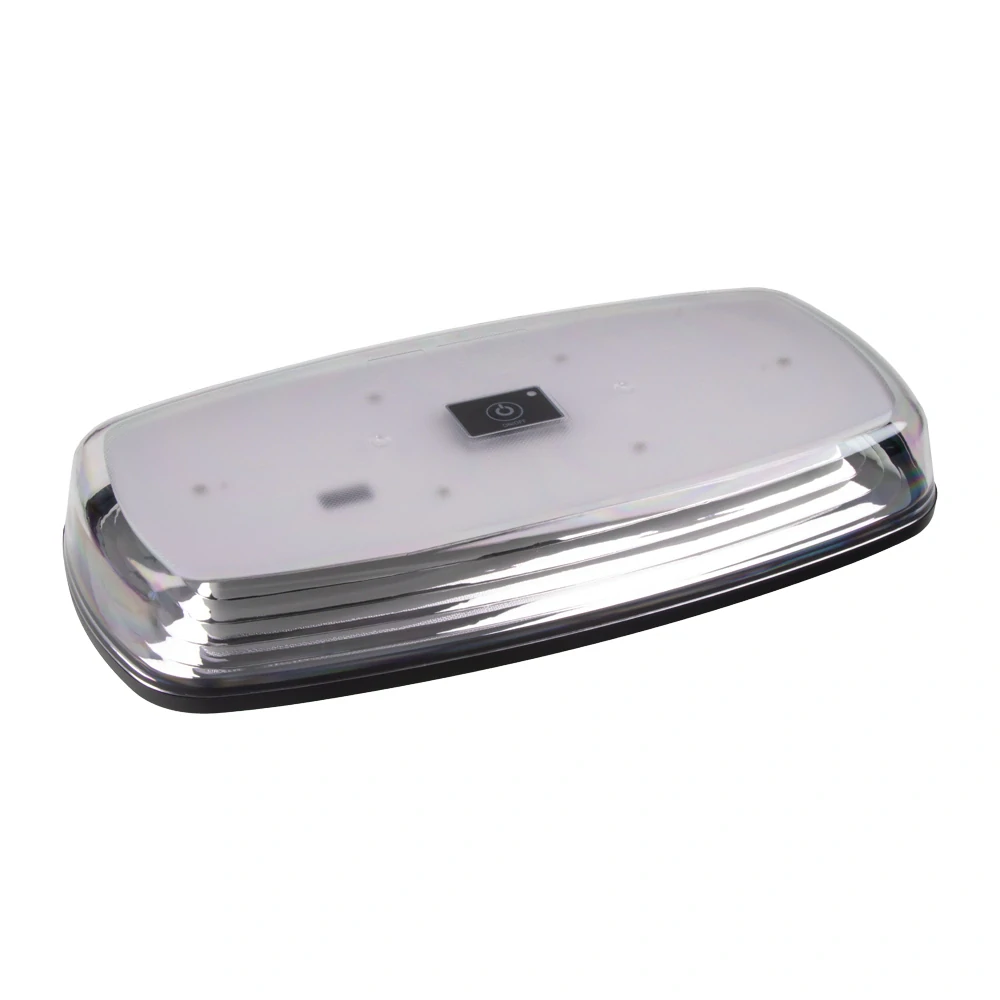 AKU LED rampa oranžová+biela, 84LEDx0,5W, magnet, 12-24V, 304mm, ECE R65 R10