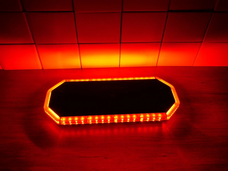 LED rampa 440mm, červeno/modro biela, magnet 10-30V, ECE R65