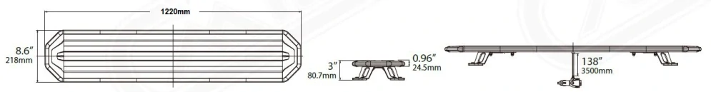 SLIM LED rampa 1220mm, červeno/modrá, 12-24V