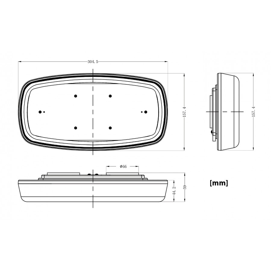 LED minirampa 305x158 R10 R65 magnetické uchytenie BLK0032