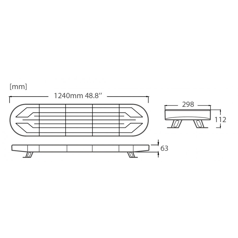 LED majáková rampa 1240x286 R10 R65 TA2 BLK0035