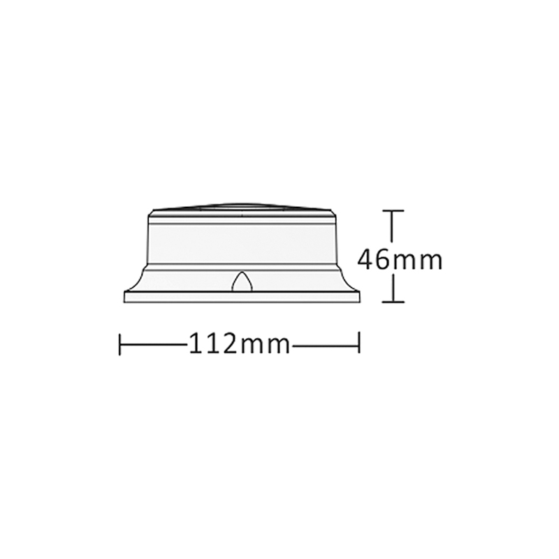 LED maják, 12-24V, 18x1W oranžový, pevná montáž, ECE R65 R10