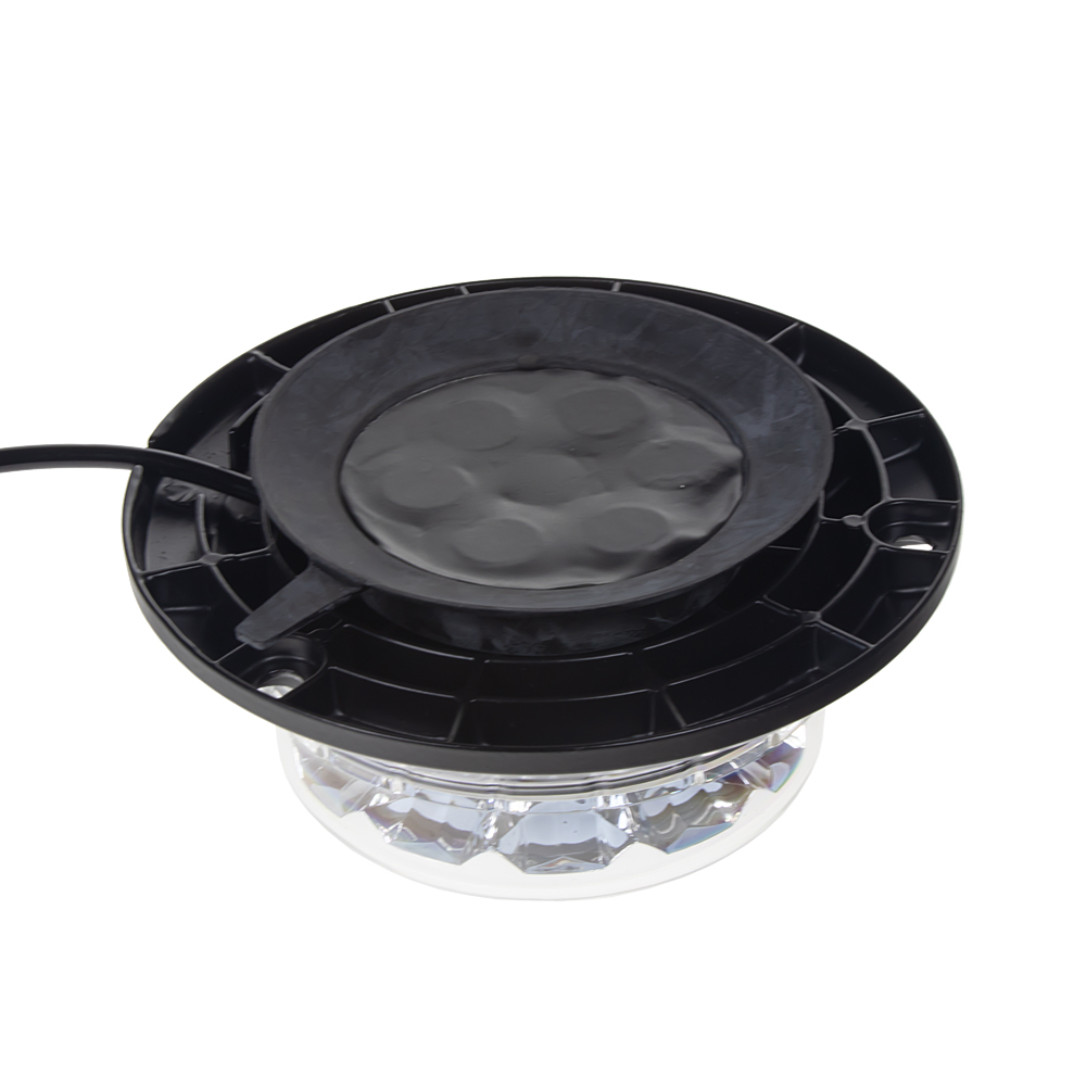 LED maják, 12-24V, 12x3W viacfarebný, magnet