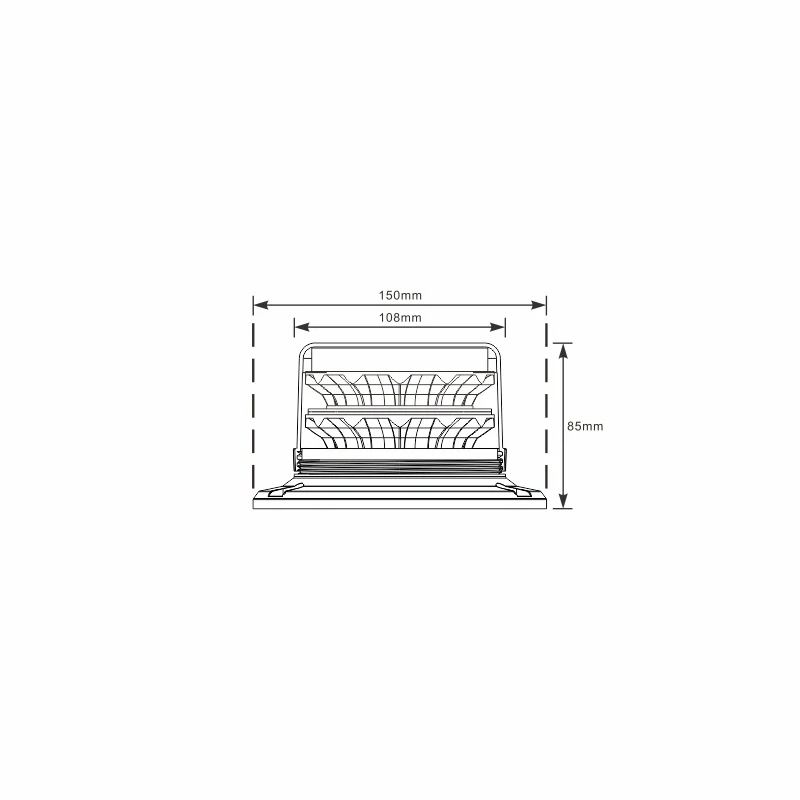 LED maják, 12-24V, 24xLED zelený/oranžový, magnet