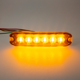 PROFI SLIM výstražné LED svetlo vonkajšie, oranžové, 12-24V, ECE R65