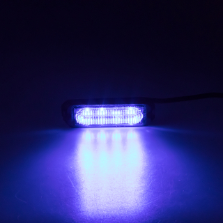 SLIM výstražné LED svetlo vonkajšie, modré, 12-24V, ECE R65