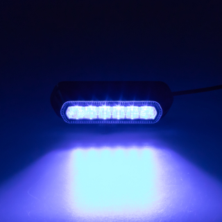 PROFI výstražné LED svetlo vonkajšie, modré, 12-24V, ECE R65