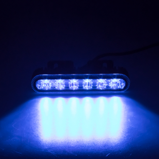 PROFI výstražné LED svetlo vonkajšie, modré, 12-24V, ECE R65