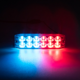 PROFI SLIM výstražné LED svetlo vonkajšie, modro-červené, 12-24V
