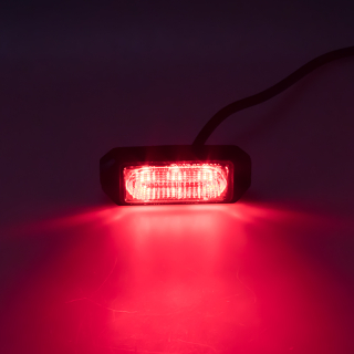 x SLIM výstražné LED svetlo vonkajšie, červené, 12-24V, ECE R10