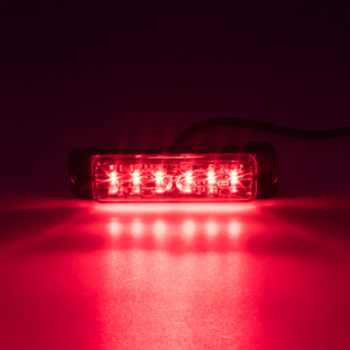 LINEAR LED 6x5W LED, 12-24V, červený, ECE R10