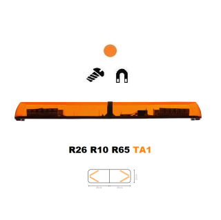 LED svetelná rampa Optima 90 90cm, Oranžová, EHK R65