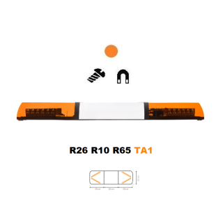 LED svetelná rampa Optima 90 90cm, Oranžová, biely stred, EHK R65