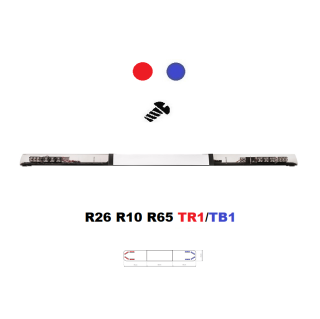 LED svetelná rampa Optima 60 140cm, Červeno / modrá, biely stred, EHK R65