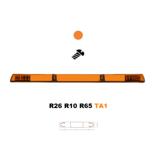 LED svetelná rampa Optima 90/2P 140cm, Oranžová, EHK R65