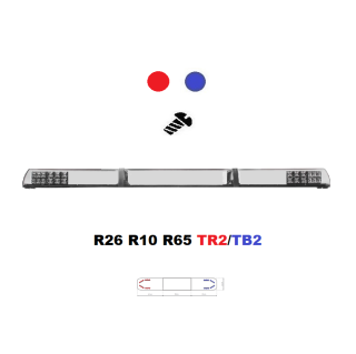 LED svetelná rampa Optima 90/2P 140cm modro / červená, EHK R65