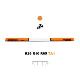 LED svetelná rampa Optima 90 160cm, Oranžová, biely stred, EHK R65