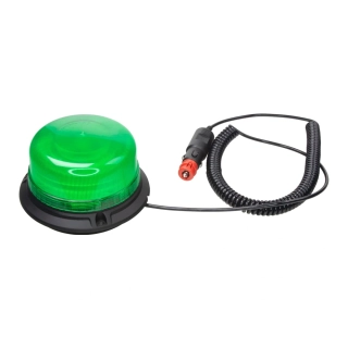 LED maják, 12-24V, 36xLED zelený, magnet, ECE R10