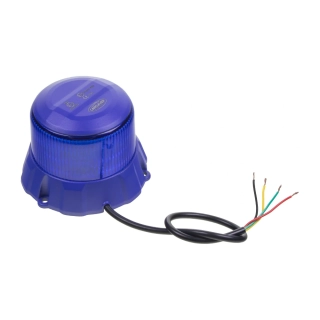 Robustný modrý LED maják, modrý hliník, 48W, ECE R65
