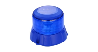 Robustný modrý LED maják, modrý hliník, 48W, ECE R65