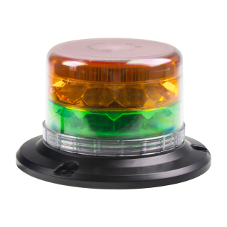 LED maják, 12-24V, 24xLED zelený/oranžový, magnet
