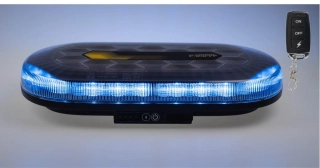 AKU LED rampa modrá, 48xLED, magnet, 328mm, ECE R65 R10