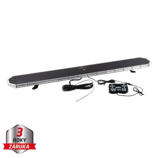 LED rampa 1240mm, oranžovo červeno/modrá+biela, 10-30V, ECE