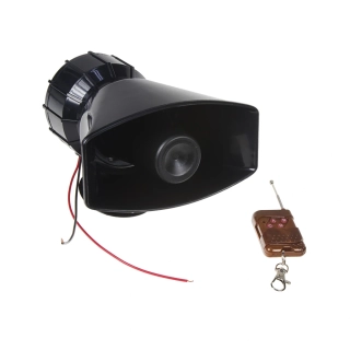 Hobby výstražný systém, siréna 4-tónová 100W, diaľkové ovládanie