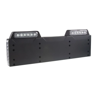 4x PREDATOR 6x4W LED pod ŠPZ, 12-24V, prehnuté, oranžové, ECE R65