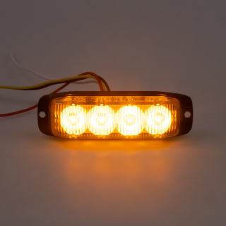PROFI SLIM výstražné LED svetlo vonkajšie, oranžové, 12-24V, ECE R65