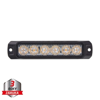 PROFI výstražné LED svetlo vonkajšie, oranžové, 12-24V, ECE R65
