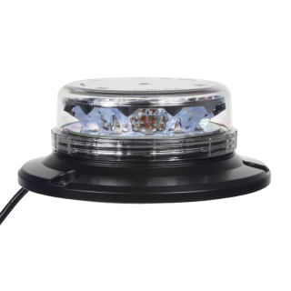 LED maják, 12-24V, 12x3W viacfarebný, magnet