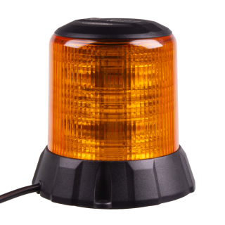 Robustný oranžový LED maják, čierny hliník, 96W, ECE R65